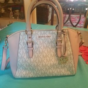 Michael kors ciara large sachtel bag vanilla/pink